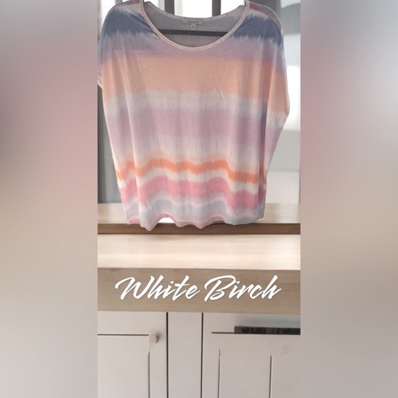 white birch Tops - White Birch NWOT soft loose pastel top flowy round neck 3X top